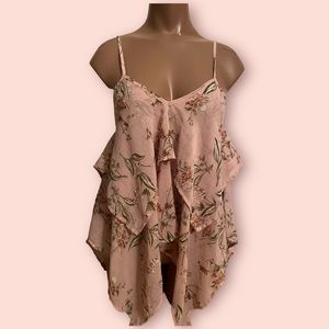 PINK FLORAL BLOUSE SIZE XS